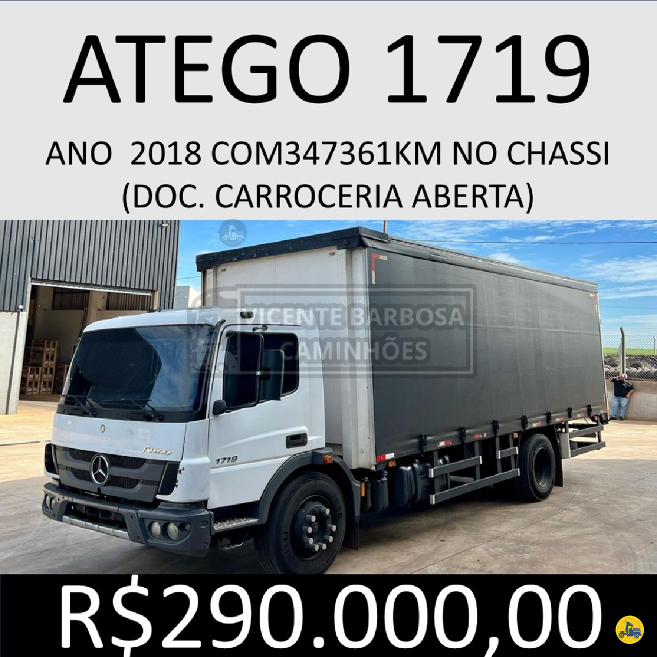CAMINHAO MERCEDES-BENZ MB 1719 Chassis Toco 4x2 Vicente Barbosa Caminhões MARIALVA PARANÁ PR